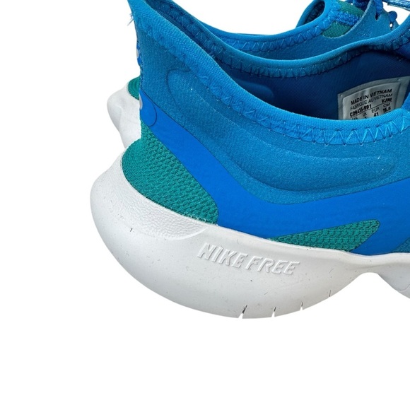 Nike Free RN 5.0 Women’s Running Shoes Size 9.5 Blue Green Gymcore Lightweight - Picture 2 of 12